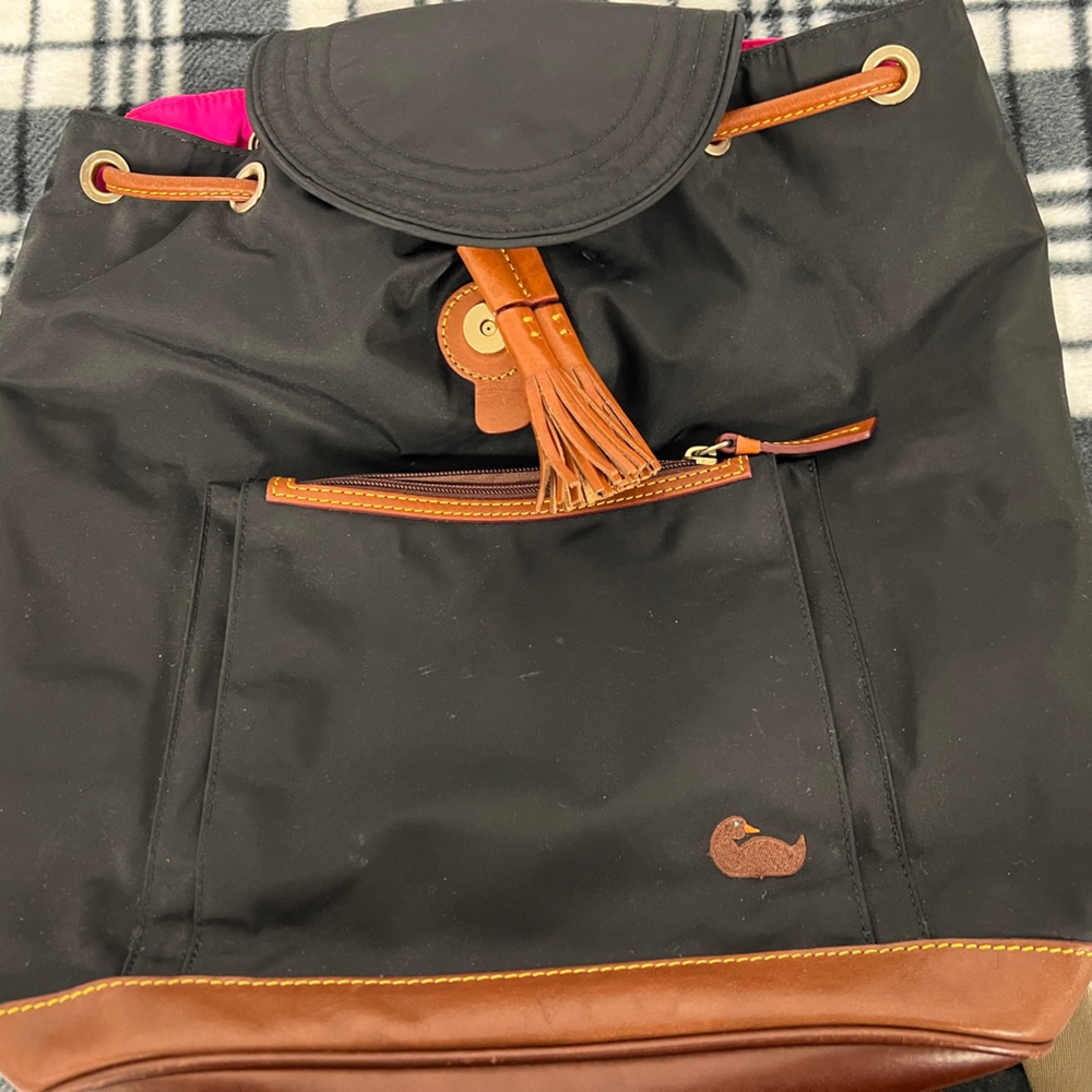 Dooney & Bourke Drawstring Nylon Backpack - image 1